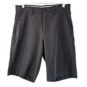 SUNICE Black Flat Front Golf Shorts Size 30